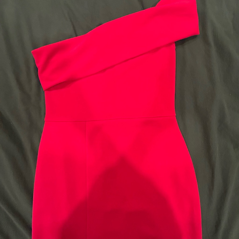 Missguided Red One-Shoulder Dress
